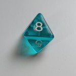 Gem Aqua D8 8-Sided Polydice